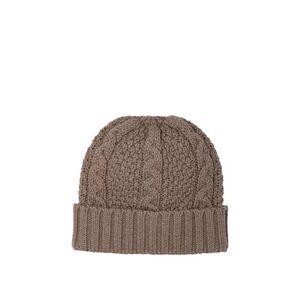RAKKI Cable Knit Wool Blend Beanie Women Beige Caps & Hats